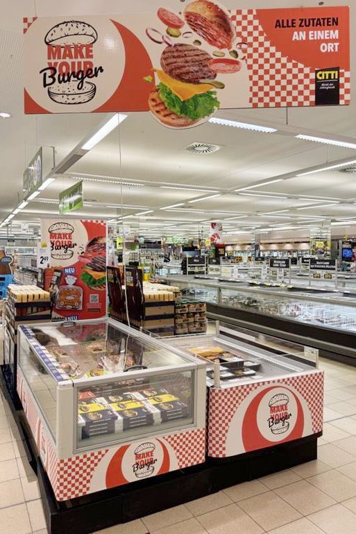 Alle Burger-Zutaten an nur einem Stand