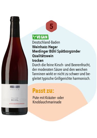 Deutschland-Baden Weinhaus Heger Merdinger Bühl Spätburgunder  Qualitätswein trocken