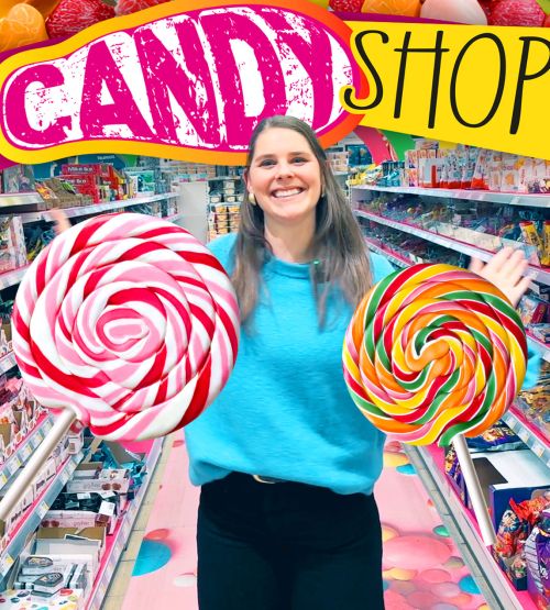 Große Auswahl an Süßigkeiten im Candy Shop