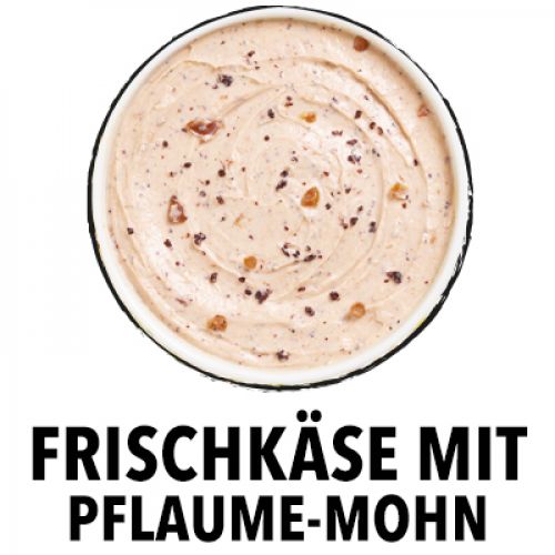 Frischkäse mit Pflaume Mohn