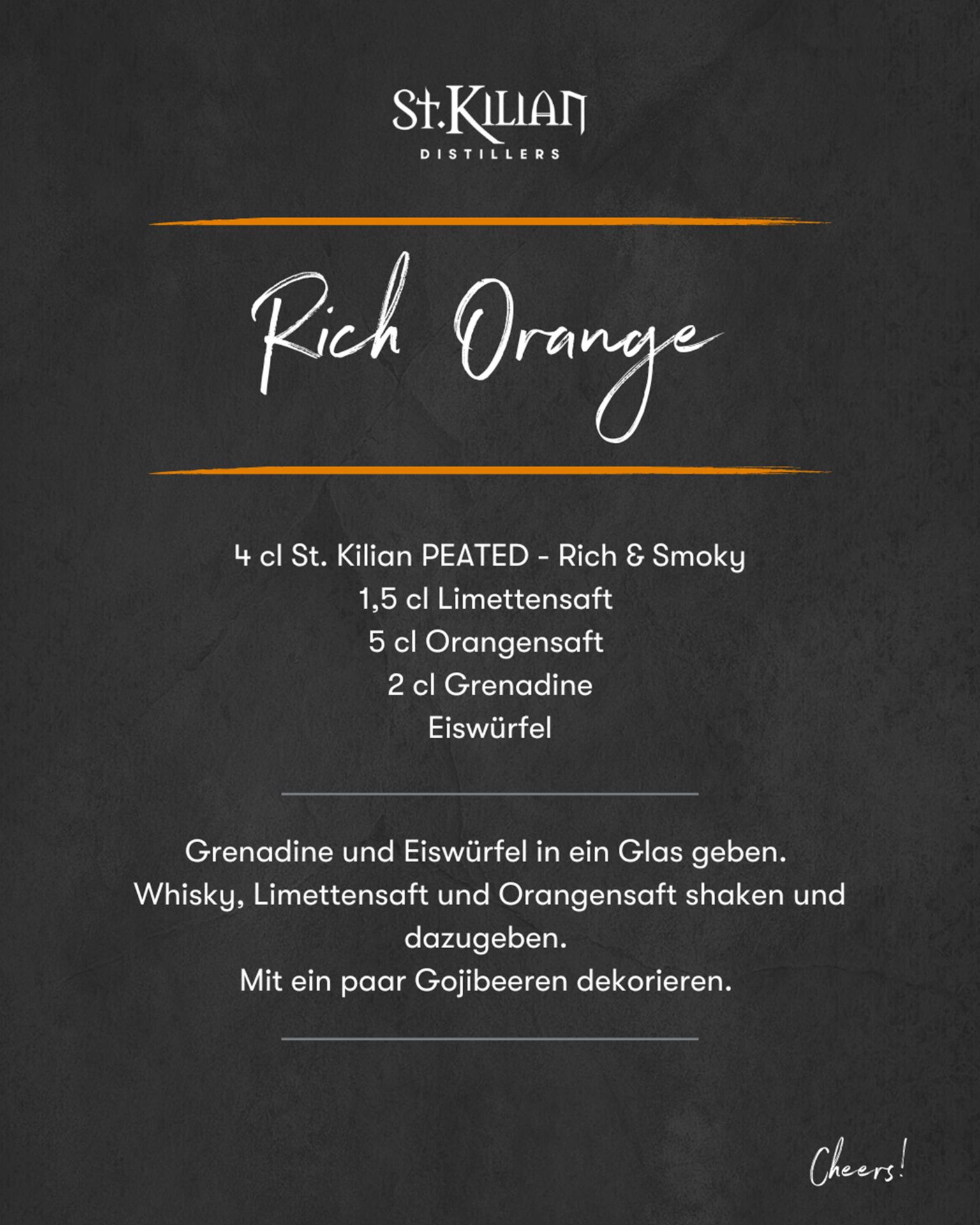 Rezept mit St. Kilian Peated rich & smoky