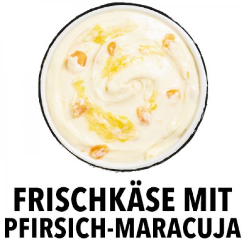 Frischkäse mit Pfirsich Maracuja