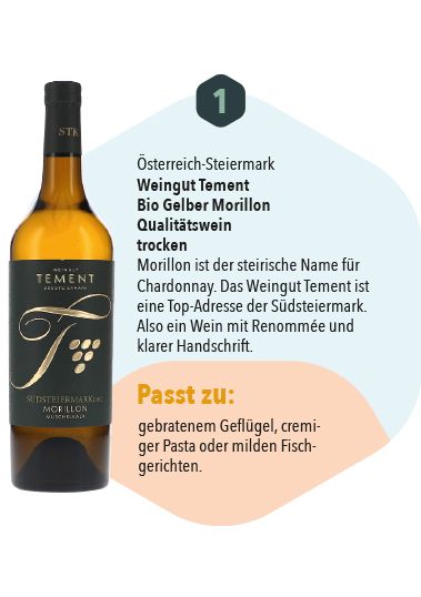 Österreich-Steiermark Weingut Tement  Bio Gelber Morillon  Qualitätswein trocken