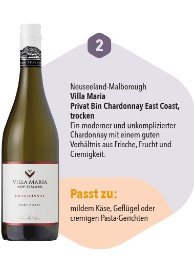 Neuseeland-Malborough Villa Maria Privat Bin Chardonnay East Coast, trocken