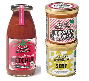 Dressing, Ketchup, Mayo, Senf