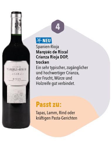 Spanien-Rioja Marqués de Riscal Crianza Rioja DOP,  trocken