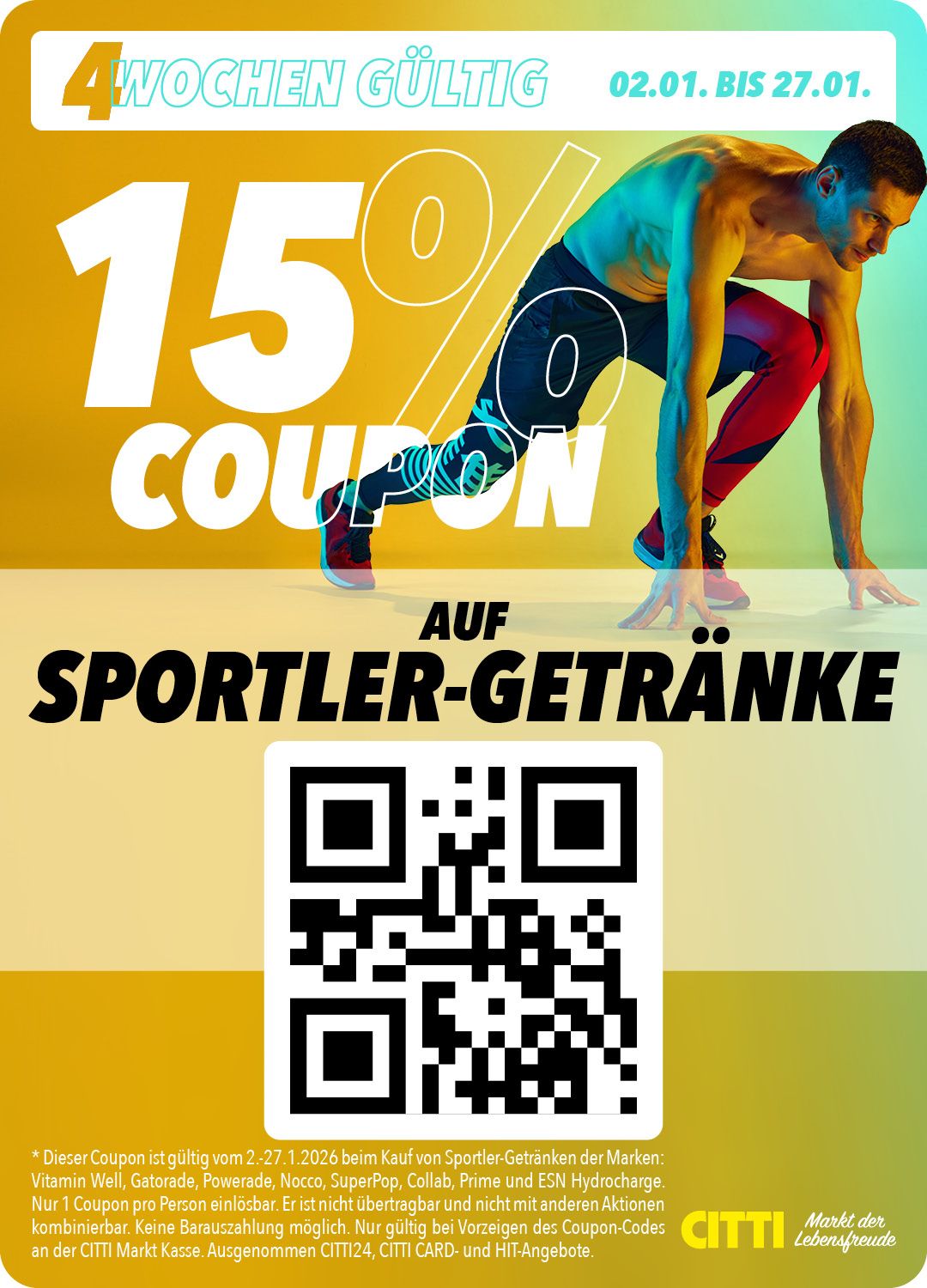 Coupon Sportler-Getränke