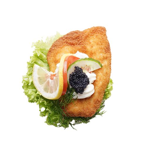Smörrebröd mit Schollenfilet und Garnele
