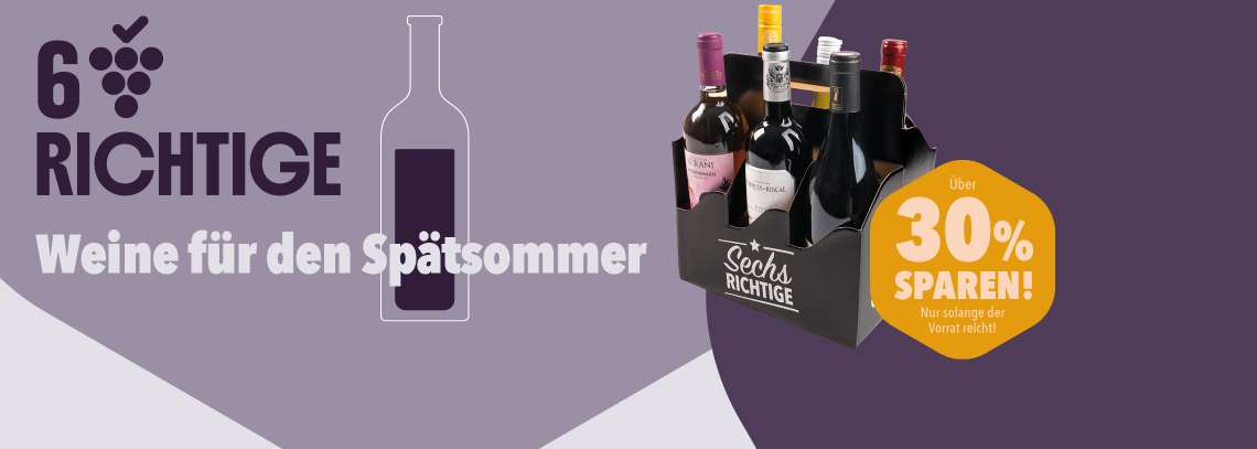 Wein-Aktion Sechs Richtige