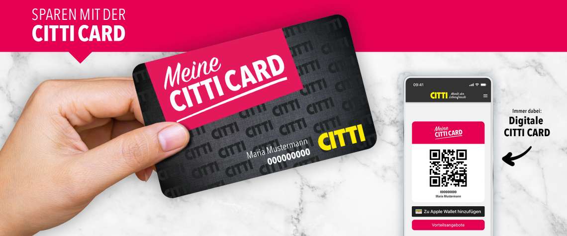 Frisch gespart mit der CITTI CARD