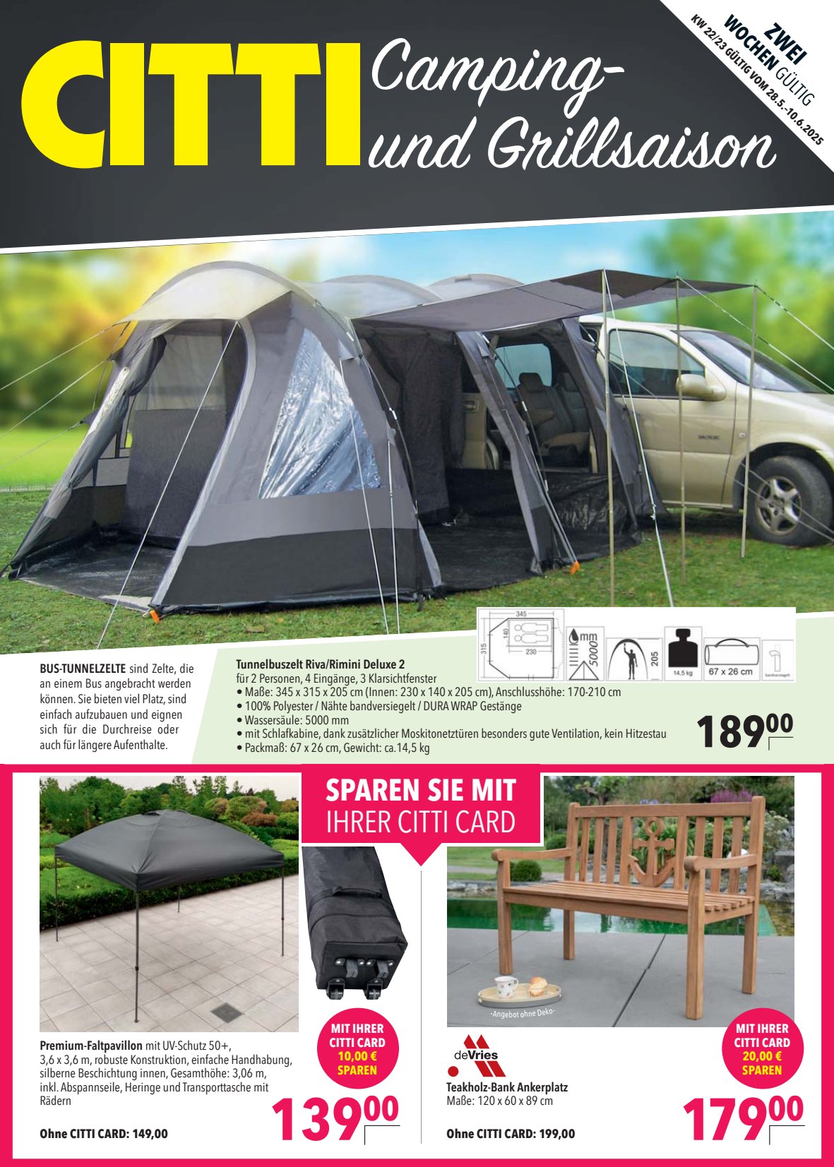 Camping- und Grillsaison